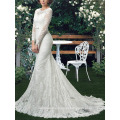 New Fashion Bridal Gown Custom Size Mermaid Lace vestidos de casamento de manga longa MW2550